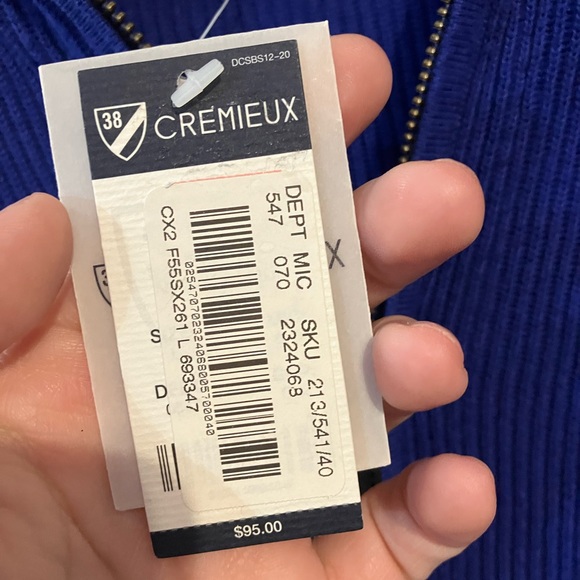 100% Cotton Cremieux Classics Men's Sweater Vest Washable NWT Full Zip LARGE - Picture 3 of 8